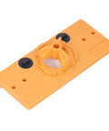 Heavy Duty Aramox Hinge Hole Saw Jig For Woodworking Pros, 35mm concealed hinge cutter, adjustable depth stop, orange