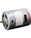 Mini 380 DC Motor RS-380SH-20150 6V-18V 12V 11000RPM carbon brush core with 27.5mm shaft, side view showing metal casing
