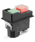 Pushbutton Electromagnetic Switch for Garden Tools and Beefy Heavy Duty Machines, 120V 5PIN Safety Start Switch with green and red buttons