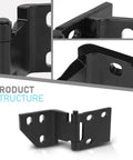 Heavy Duty Front Door Hinge Set In Matte Black Paint Fits Chevy And Gmc Pickup Suburban K5 Blazer Jimmy 1967 To 72 close-up structure