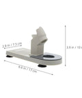 Heavy Duty Plastic Glue Stick Organizer Stand With Deep Trenches For Hot Melt Adhesive Pens, 6.6 in long grey plastic storage unit.