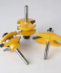 Three Piece Raised Panel Cabinet Door Router Bit Set With Ogee Rail And Stile For Woodworking, Pro Grade Carbide Cutters