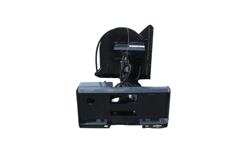 Beefy Skid Steer Tree Pruner Attachment With 42 Inch Brush Cutter, rear view, Heavy Duty, 2 AR400 Steel Blades visible