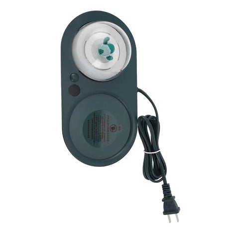 Smart Electric Cup Warmer Base With Three Adjustable Heat Modes To Keep Your Favorite Drinks Piping Hot While You Knock Out Tasks At Home Or In The Office, top view with power cord.