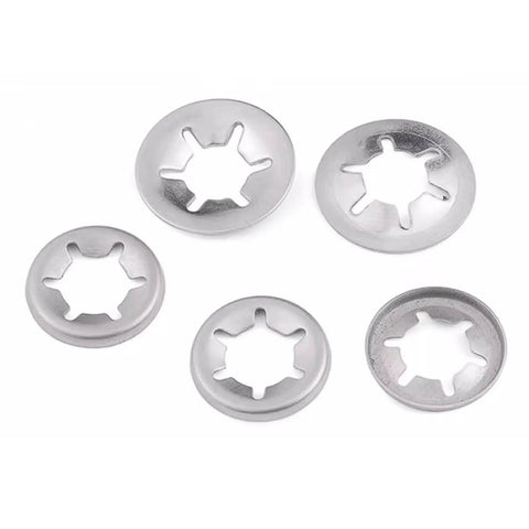 304 Stainless Steel Bearing Retaining Rings And Snap Rings Kit, 13 Sizes From 3mm To 12mm Inner Diameter arranged neatly