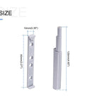 Premium Magnetic Push Latches 2 Pack Gray Soft Close Push To Open For Cabinet Drawer Wardrobe Closet Door with size details.
