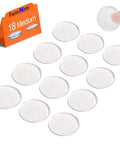 Self Adhesive Glass Table Top Anti Slip Pads 18 Pack Round Bumpers 4 To 5 Inch Large Rubber Feet For Cutting Boards