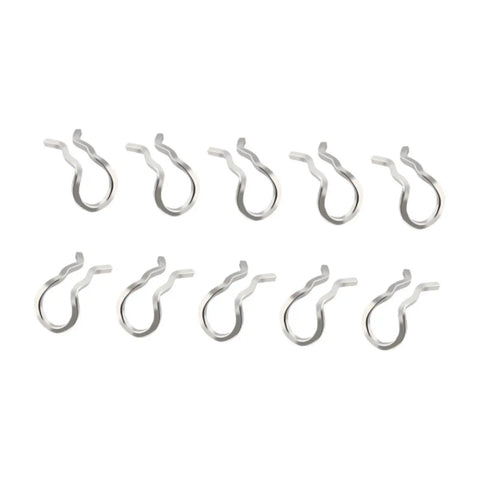 Premium Stainless Steel Brake Pad Caliper Repair Kit With Essential Spring Clips For Mountain Bikes And Heavy Duty Cycles Ensures Smooth Stops And Rock Solid Durability In Every Ride, 10 silver clips