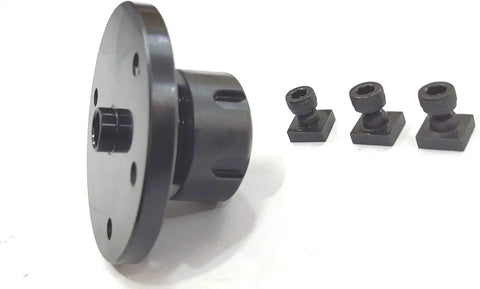 Pro Grade ER25 Collet Adaptor For Rotary Milling Tables With Fixing T Nuts, black metal adaptor with fixing T-nuts
