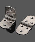 4 Pack 90 Degree Solid Cabinet Hinges With Screws, Flush Mount Stainless Steel Silver Finish, 83mm By 31mm, for boxes and cabinets