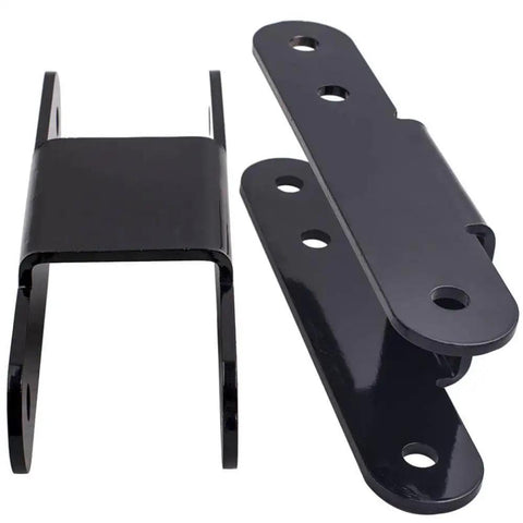 Heavy Duty Front Torsion Key Kit and Rear Shackle Lift 1 to 3 Inches Front 2 Inches Rear for 1983 1999 Chevy S10 Extended Cab Truck Suspension Improves Ride Height and Ground Clearance for Off Road Driving and Street Stance Flex All Day Long, black steel lift brackets