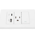 2 Pack Wall Outlet With Usb And Type C Ports, 15 Amp Duplex Receptacle Featuring Single Control Switch for fast charging.