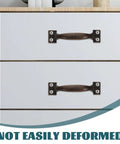 12 Piece Vintage Metal Cabinet Handles Retro Iron Drawer Pulls curved dresser hardware replacement for kitchen cupboards