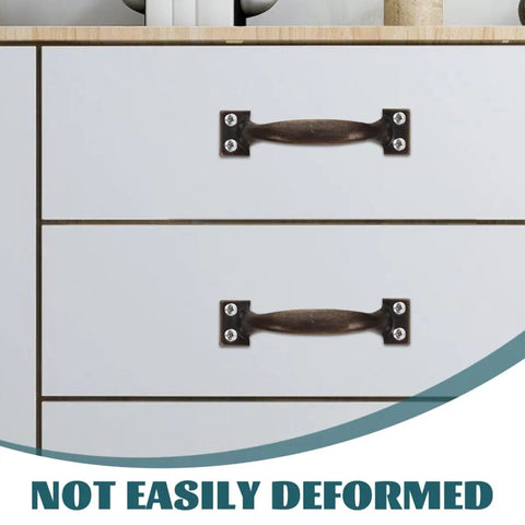 12 Piece Vintage Metal Cabinet Handles Retro Iron Drawer Pulls curved dresser hardware replacement for kitchen cupboards