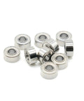Super Cool Set Of 10 Tiny 2x6x3mm Mini Ball Bearings Made From Super Durable Chrome Steel in a pile, ideal for nail drills.