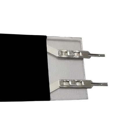 Close-up of an Ultra Thin Film Pressure Sensor 20G To 10KG Range 80mm Long Strip Force Sensing Resistor with connectors visible.