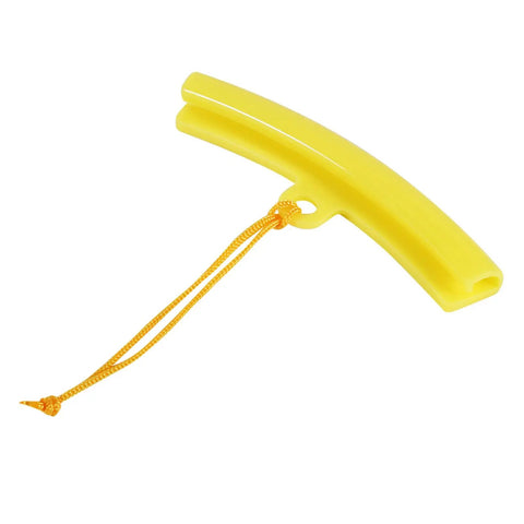 Single yellow PU wheel rim protector with string from PU Wheel Rim Protectors 5 Pack Set Tire Changer Guard Rim Protector 5.91 By 0.98 Inches Durable Elastic PU Shield For Cars Motorcycles Dirt Bikes And All Vehicles Yellow