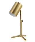 Pratt 18 Inch Desk Lamp With Matte Brass Finish, Adjustable Height, In Line Rocker On Off Switch for home office