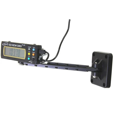Tough As Nails Digital Readout DRO With 12 Inch Travel And Huge X Large LCD Display Featuring Magnetic Remote Easy Cut Aluminum Rule For Dead Accurate Inch Metric Fractional Readings In Every Shop Job