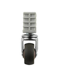 Pack Of Four 1.5 Inch Stainless Steel Stem Casters For Furniture And Racks With Silent Brakes, square tube wheel view