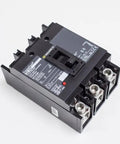 QGL32100 Molded Case Circuit Breaker 100 Amp 600Volt Industrial Power Distribution Equipment Heavy Duty Electrical Safety Switch three pole design viewed from above.