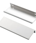 10 Pack Edge Finger Pulls For Cabinets 120mm Total Length With 96mm Hole Center Concealed Drawer Pulls Modern Silver Aluminum