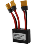 Go The Distance With This Radical Dual Battery Parallel Switcher For Your E Bike. Rock A 20A Smart Auto-Switching Tech To Double Your Capacity And Crush Longer Rides Without Sufferin' Range Anxiety On Your Electric Scooter Or Bike Setup Today., black aluminum 10-100V 20A dual battery power switch with XT60 connectors