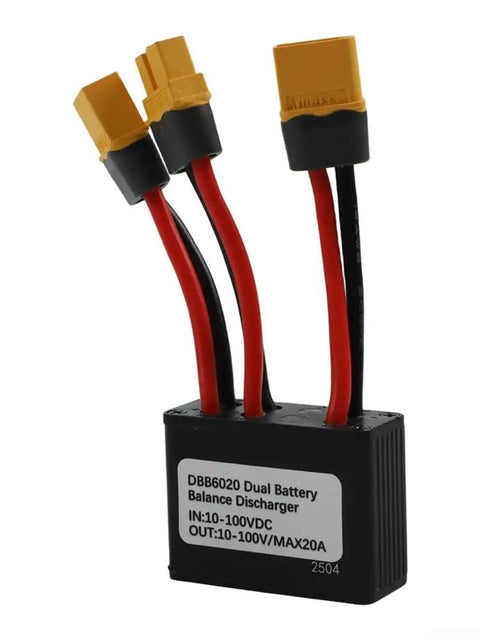 Go The Distance With This Radical Dual Battery Parallel Switcher For Your E Bike. Rock A 20A Smart Auto-Switching Tech To Double Your Capacity And Crush Longer Rides Without Sufferin' Range Anxiety On Your Electric Scooter Or Bike Setup Today., black aluminum 10-100V 20A dual battery power switch with XT60 connectors