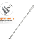 Top Shelf T10 Security Torx Bits Two Pack Made From Tough S2 Steel with a magnetic tip for stable screw absorption.