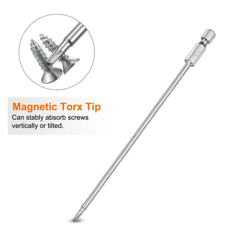 Top Shelf T10 Security Torx Bits Two Pack Made From Tough S2 Steel with a magnetic tip for stable screw absorption.