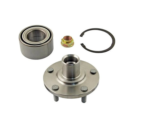 Front Wheel Hub And Bearing Kit Pair For 2007-2017 Outlander And 2008-2017 Lancer FWD, D930005 NT510090 With Nuts And Retaining Clips