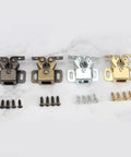 10 Pack Adjustable Steel Door Buckle Latches With Spring Ball Mechanism for cabinets in various finishes on marble surface