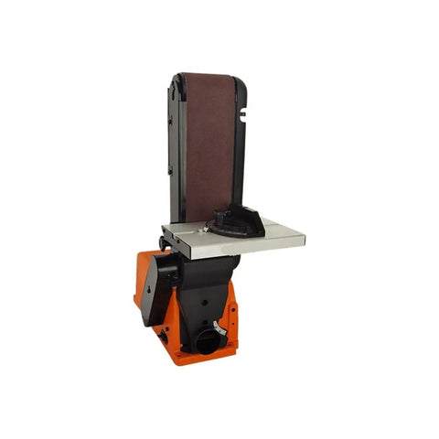 Pneumatic Belt Sander Grinder Combo Bench With Variable Speed And Cast Iron Base For Wood Metal Deburring Lightweight Angle Sanding Fine Polishing Tool, close-up view.