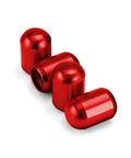 Four Pack Tire Valve Stem Caps For Cars SUVs Trucks Bikes And Motorcycles Universal Fit Red Protect Valves From Water Dust And Sand