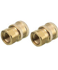 Two-pack brass pressure washer couplers with 1/4 in quick-connect to female NPT