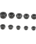 10-Piece Broken Nut Remover Set And Bolt Extractor Tools For Stubborn Nuts And Rusty Bolts Hex Socket Extractor on white background