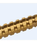 Awesome HSS Step Drill Bit Set With Hex Shank For Metal Wood And Plastic Perfect DIY Gear Include Multi Size Saw Bits From 4 To 32mm Tough Cutter Tools You Need To Tackle Any Project Like A Real Pro Today. gold HSS step drill bit close-up for metal, wood and plastic