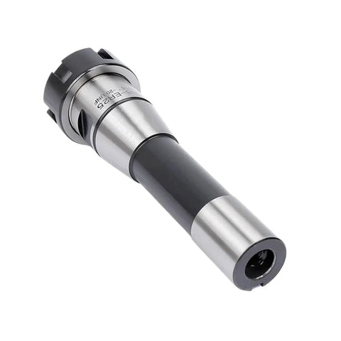 R8 ER Tool Handle With Durable Collet Chuck For Precision Milling Machine And CNC Projects Featuring M12 Thread ER32 Shank In Metric System That Rock, showing steel and black finish.
