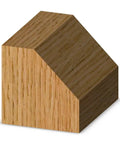 Wood block with 45-degree beveled edge cut using Pro Grade Carbide Chamfer Router Bit 45 Degree Bevel With Five Eighths Inch Cutting Length