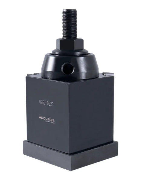 BXA Wedge Quick Change Tool Post For Lathe Swing 10 To 15 Inches, black metal body with precisely machined details
