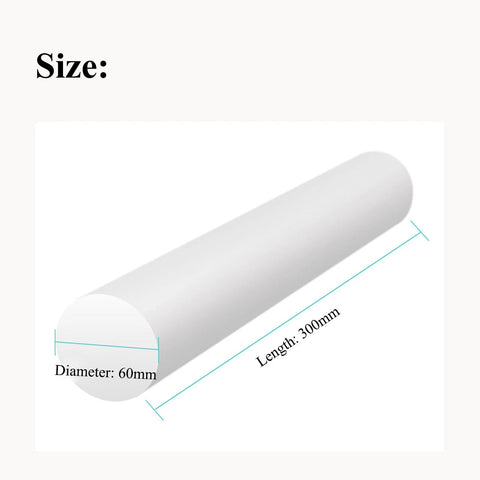 PTFE Teflon Rods White Solid Round Rod 60mm Diameter And 300mm Length The Go To Ultra High Temperature Resistant Material From Minus 200 C To Plus 260 C Chemical Resistant Ideal For Electronics Mechanical Engineering Aerospace And Industrial Use