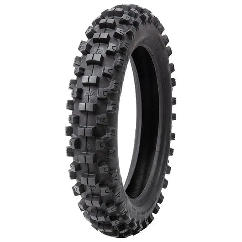 T-35 Front And Rear Dirt Bike Tire Set For Soft To Intermediate Terrain With Deep Tread, tube-type off-road tire side view