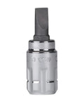 Slotted socket from 39 Piece Pass-Thru Bit Socket Set For 1/4 And 3/8 Inch Drives With Hex, Slotted, Phillips And Torx Sockets