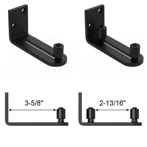 Sliding Barn Door Floor Guides Adjustable Stay Roller Hardware Kit Set of 2 with Smooth Ball Bearings and Flat Bottom Design
