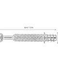 200 Pcs Heavy Duty Cam Lock Screws With 40Mm Furniture Connector Bolts For Rock Solid Cabinet Assembly And Wardrobes Quick Snap Tight Install For Particle Board shown side view with measuring dimensions.