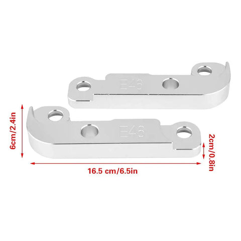 2 Piece Aluminum Drift Adapter Kit For E46 That Boosts Turn Angle By Twenty Five Percent With Mounting Hardware Included CNC Machined