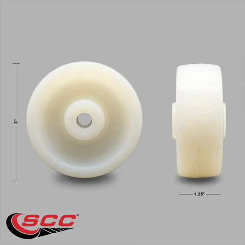 Rock Solid 3 Inch Nylon Caster Wheel Designed For Seamless Glide Over Any Floor Features Bulletproof 3/8 Inch Steel Stem Bore And Rockin Smooth Roll Handling Full 300 Pounds Of Dead Easy Heavy Duty Load Capacity Daily