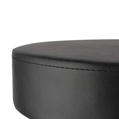 Close-up of black rounded seat of Universal Drum Throne With Hella Comfortable Rounded Seat And Double Braced Build.
