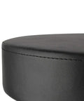Close-up of the seat top of Adjustable Height Drum Stool With Double Brace Frame And Knockout Comfort For Tight Beat Sessions Anti Slip Rubber Feet Versatile Music Throne Built Tough In Sleek Black Finish 55 Cm Wide.