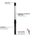 Rechargeable Inspection LED Work Light With Top Spotlight 600 Lumen Removable Cord Handheld Slim Design IP65 Waterproof